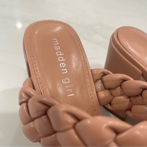 Madden Girl tan braided strappy block heels - Picture 10 of 16